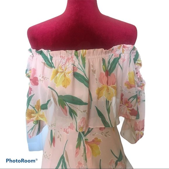 🌸NWOT Privacy Please Parsons Strapless Floral Top - Picture 7 of 10